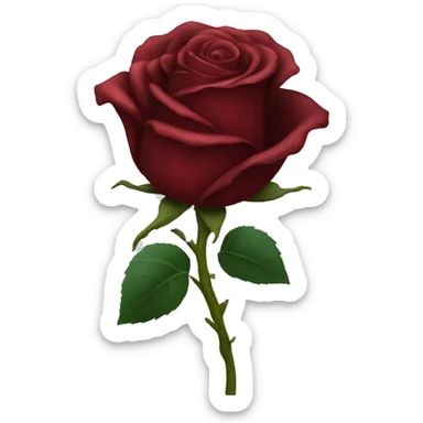Dark red rose sticker