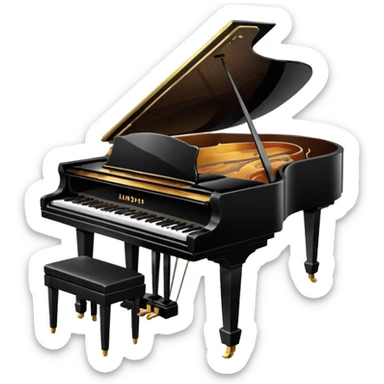 grand piano sticker