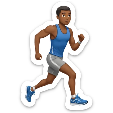 Morning Jogger black man sticker