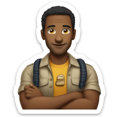 Homem com uma cobra nos braços sticker