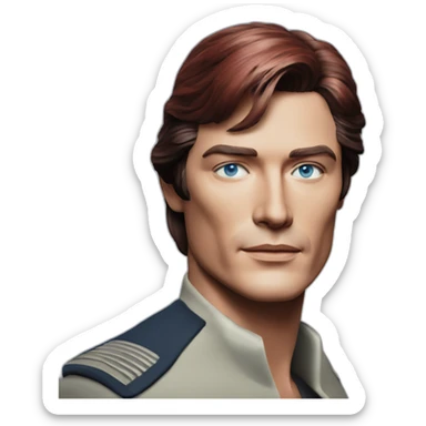 Alain delon blue eyes red hair space commander sticker