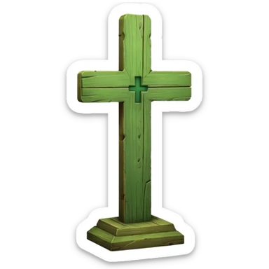 change the red cross emoji color to only green cross color. No Plus sign, only cross sign sticker