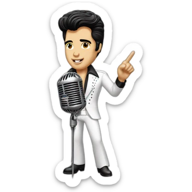Elvis Presley with a microphone  sticker