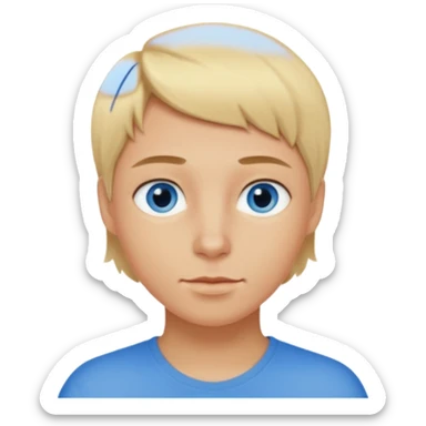 short blond hair blue eyes 5ft 9 140lbs Italian sticker