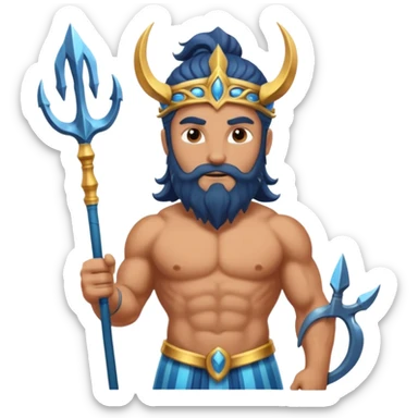 Poseidon, God of Sea from Olympus Gods sticker