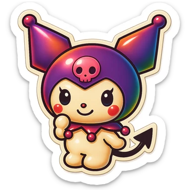 Remove the background, keep Kuromi character only, preserve original style, transparent background sticker