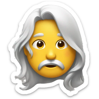 Emoji triste con la cara garabateada sticker