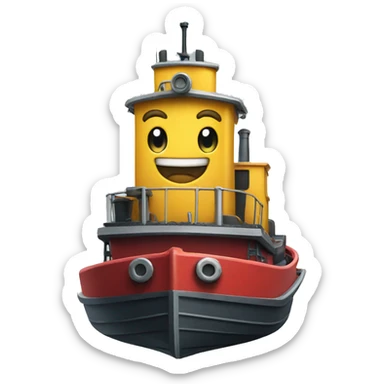 Tractor tugboat sticker