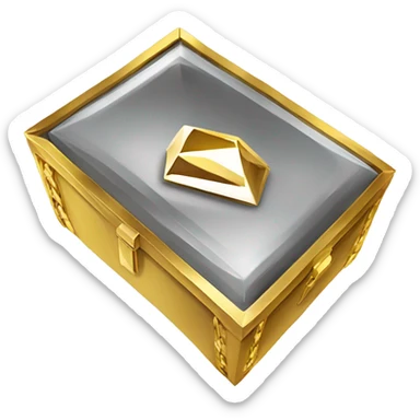 Tesoro cofre caja dinero diamante oro sticker