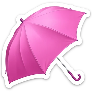 Folded Rain Umbrella pink sticker