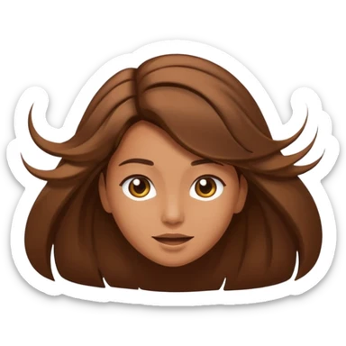 flipping hair emoji with hand flipping the hair sticker