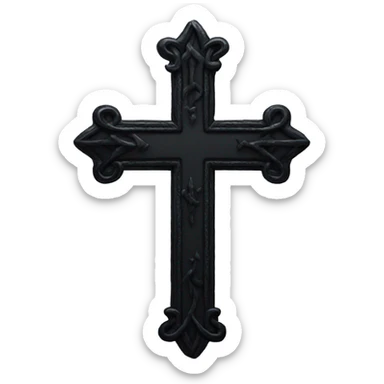black goth cross  sticker