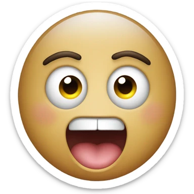 classic emoji face with tongue all the way out eyes wide and swinging head side to side sticker