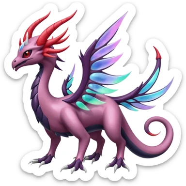Lunala-Yveltal-Palkia-Fakémon-hybrid-creature (full body)  sticker