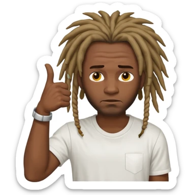 Thumbs down black skinned guys with dreads with his thumbs pointing down sticker