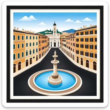 piazza di spagna view from up above
no square style no frame png style 
no squared only building 4k detailed image sticker