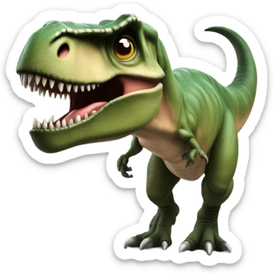 Un T-rex avec un platre sur un des bras sticker