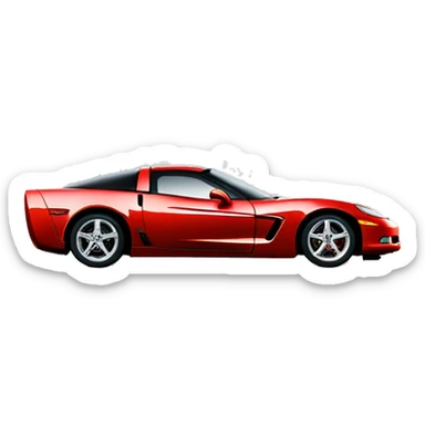 red c6 2006 corvette sticker