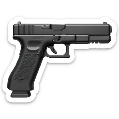 Glock 17 aiming left sticker