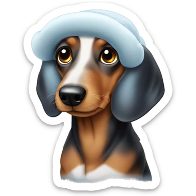 Frigid cold ice daschund sticker