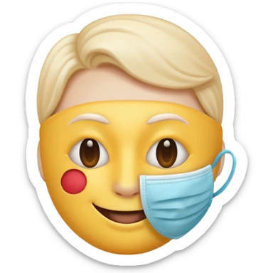 Eu quero um emoji😔 a segurar uma mascara🙂 sticker