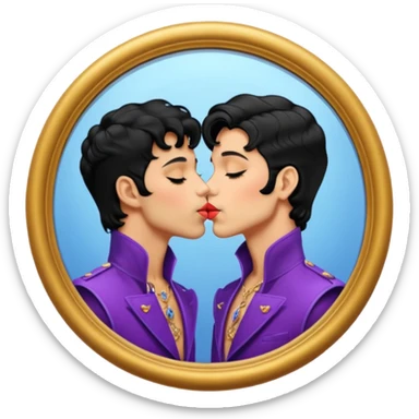 prince the singer kissing the mirror sticker
