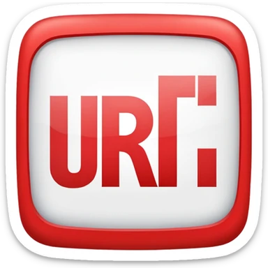 a red square with the word "ur pist" in the middle of the square sticker