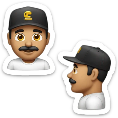 Hombre maduro con GORRA sticker