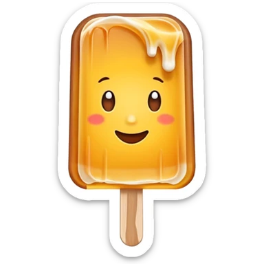 maple taffy on a popsicle stick sticker