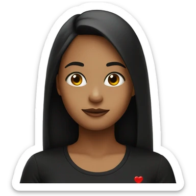 A girl with black habit wearing a t shirt saying i love frank sticker