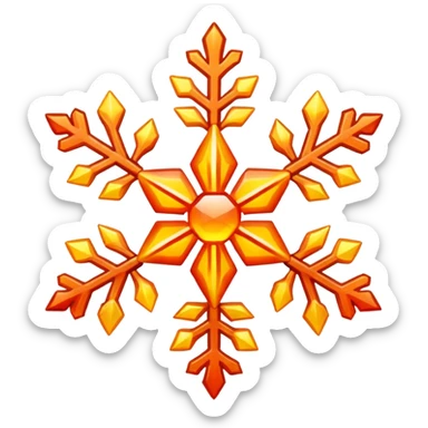 fiery snowflake sticker