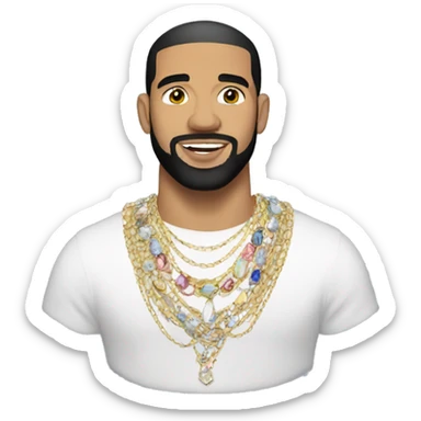 Drake with lots of jewelry sticker