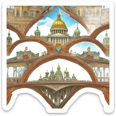 Saint-Petersburg heart  sticker