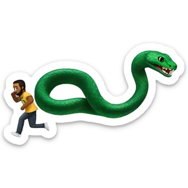 Snake running away from Drake  sticker