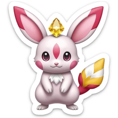 Minccino-Emolga-Victini-Diancie-fusion sticker
