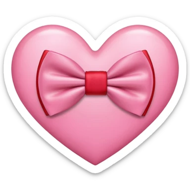 Pink heart with bow tie  sticker