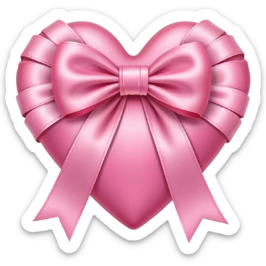 cute heart wrapped in pretty bows sticker