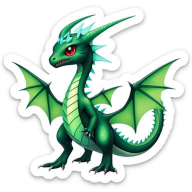 Punk’ish Edgy Badass Dark Gothic Flygon-Aurorus-Amaura-Hybrid-Creature sticker