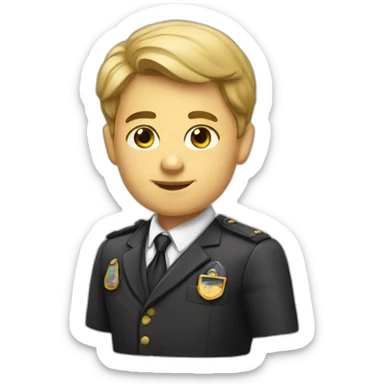 A schoolboy diplomat sticker