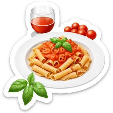 Vodka pasta with basil fancy sticker