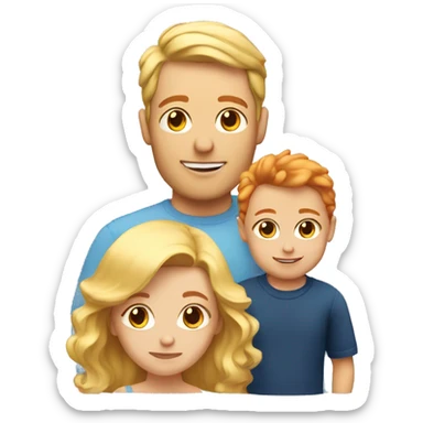 blonde father; red hair mother; blonde hair baby sticker