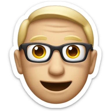 mijter en emoji met sor en bril sticker