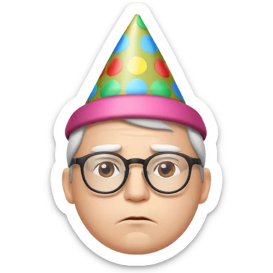 😔+🤓 con copete sticker