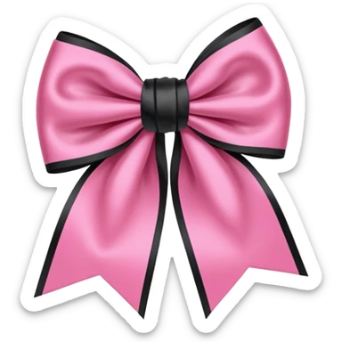 pink bow and camera sticker