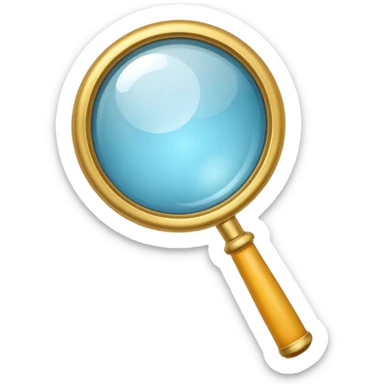 magnifying glass bright sticker