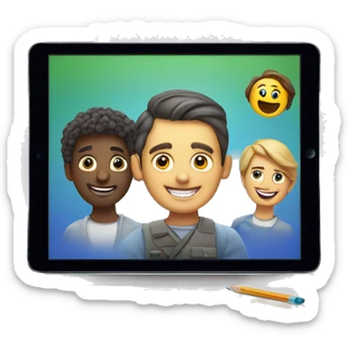 ipad generation 6 with apps and pencil sticker