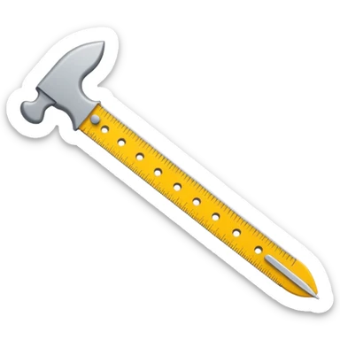 penis made out of a ruler sticker