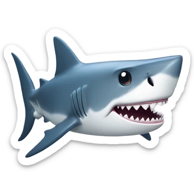 Shark with a sly smile sticker