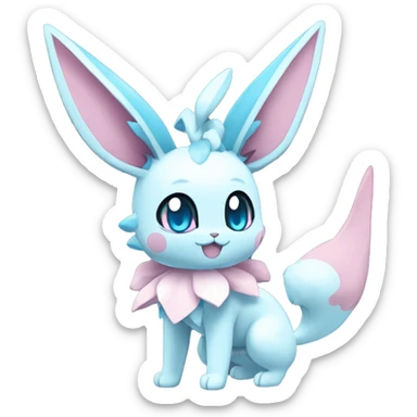 Kawaii Sylveon-Glaceon-Vaporeon-Pokémon full body sticker
