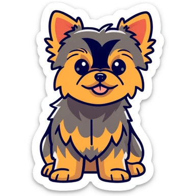 Cute Yorkie dog  sticker